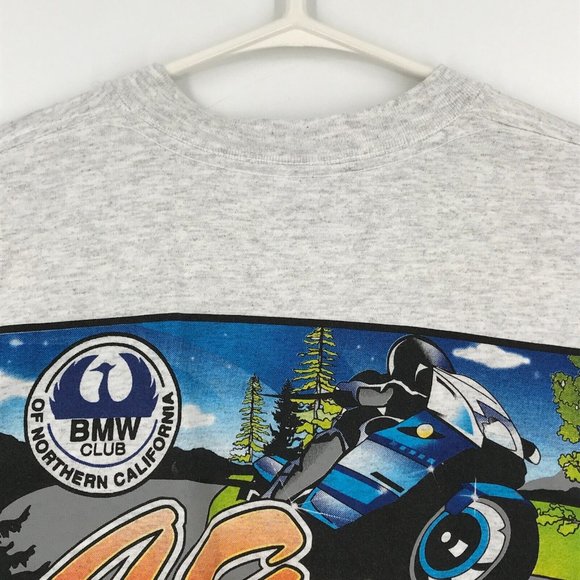 BMW Club Mens Shirt Medium White Motorcycle Rally Northern California Sonora - Picture 15 of 16